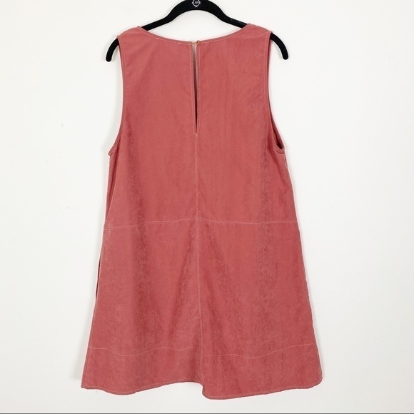 ALTAR’D STATE Salmon Pink Faux Suede Western Dress Medium Southwestern Boho - Picture 5 of 7